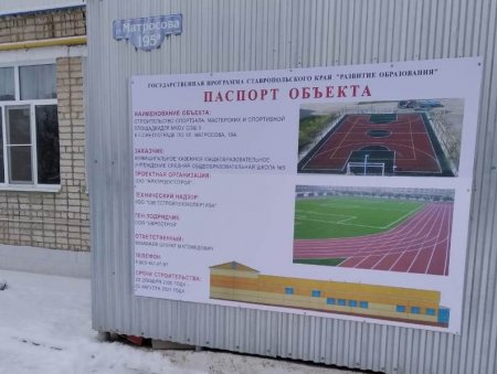 В школе Светлограда на Ставрополье приступили к строительству спортивного зала и мастерской